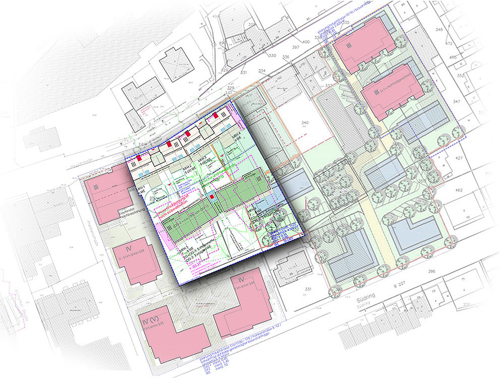 Plan des Bauprojekts Hauptstrasse 106 -114 in Heiligenhaus