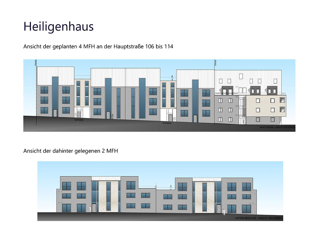 Ansicht Neubau Heiligenhaus Hauptstraße 106 bis 114